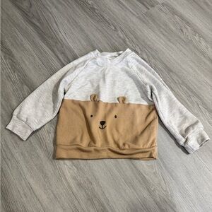 Carter's Gray and Brown Bear Sweatshirt